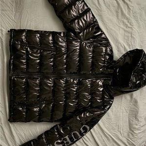 Black reflective Guess coat